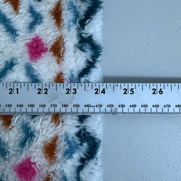 Eddie Bauer 1/4 Zip Vanilla Aztec Ultrasoft Fleece Faux Fur Jacket Womens S - Picture 9 of 9